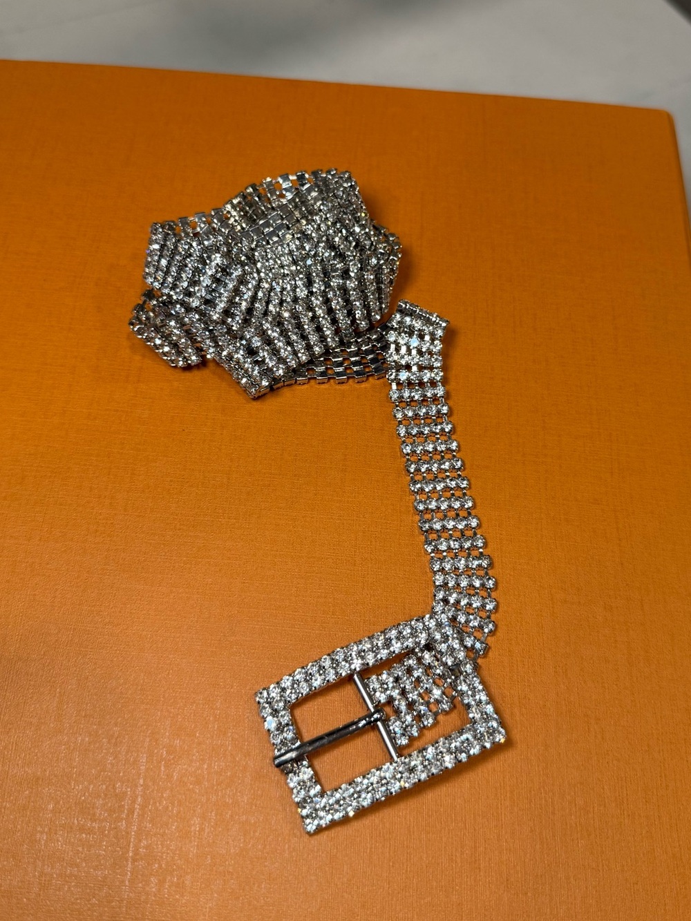Silver Crystal Rhinestone Belt